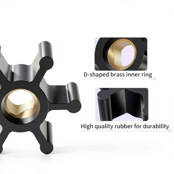 Vanshly Utility Pump Replacement Impeller Brass Rubber D-4