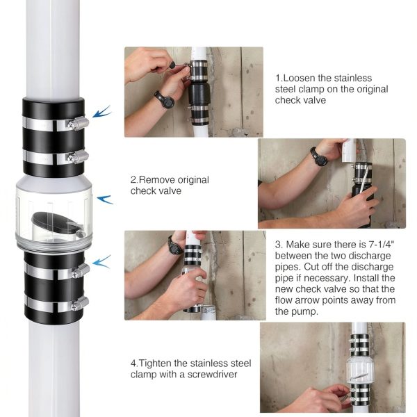Ceoighe Quiet Check Valve Sump Pump Water Flow Accessory-3