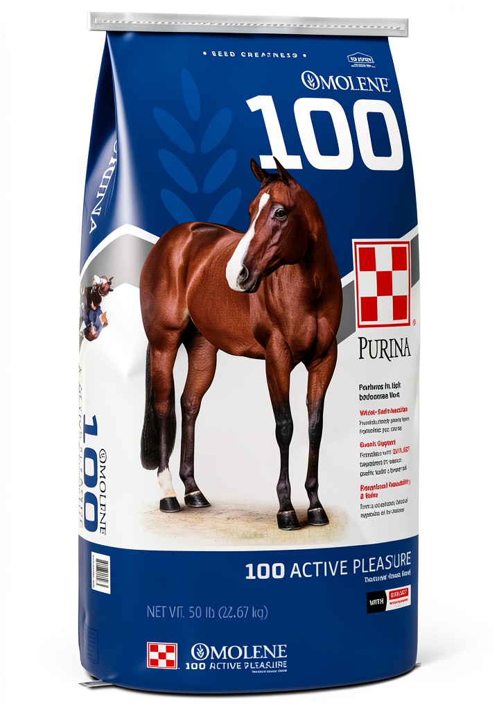 PAN Horse Food bag displayed in a stable setting