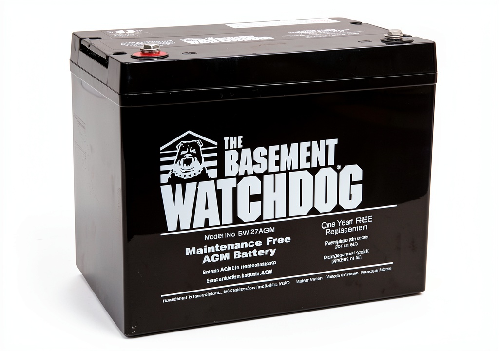 Basement Watchdog BW-27AGM battery installed in a sump pump system
