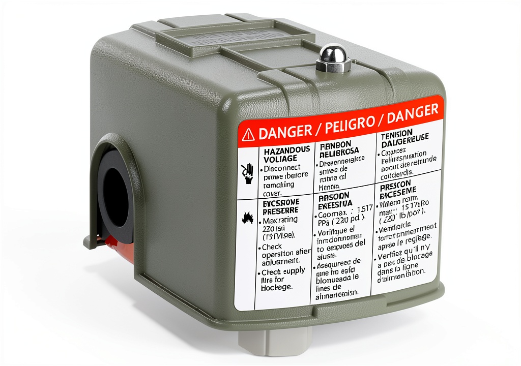 Sdanbom pressure switch mounted on a well pump system
