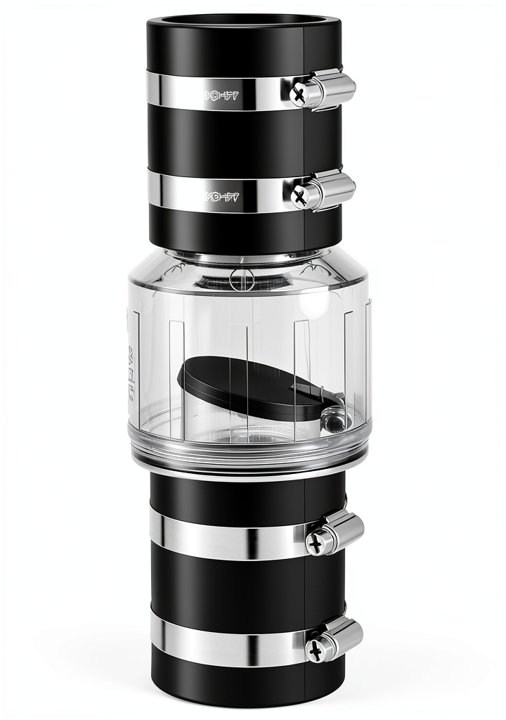 Ceoighe check valve installed in a sump pump system showing transparent body