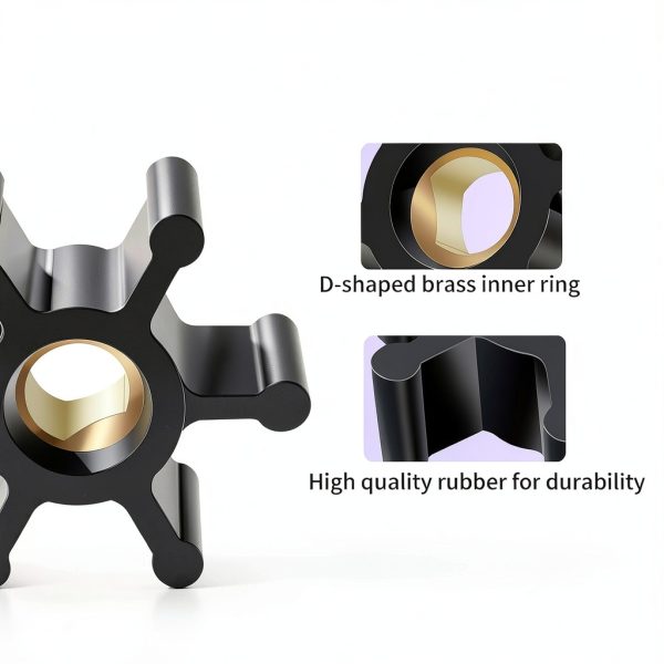 Vanshly Pump Impeller Brass Rubber Utility Pump Replacement-4