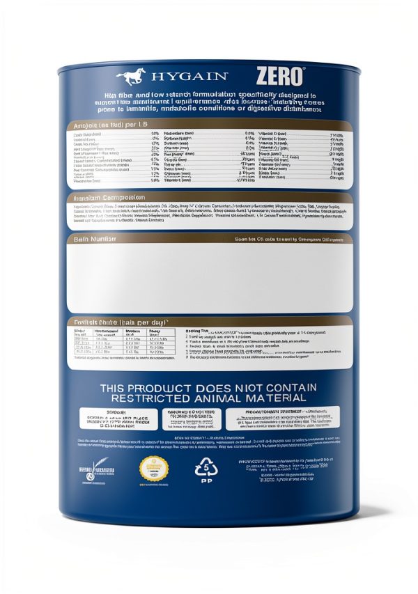 Hygain Zero Horse Feed Low Sugar High Fiber Grain Free-1