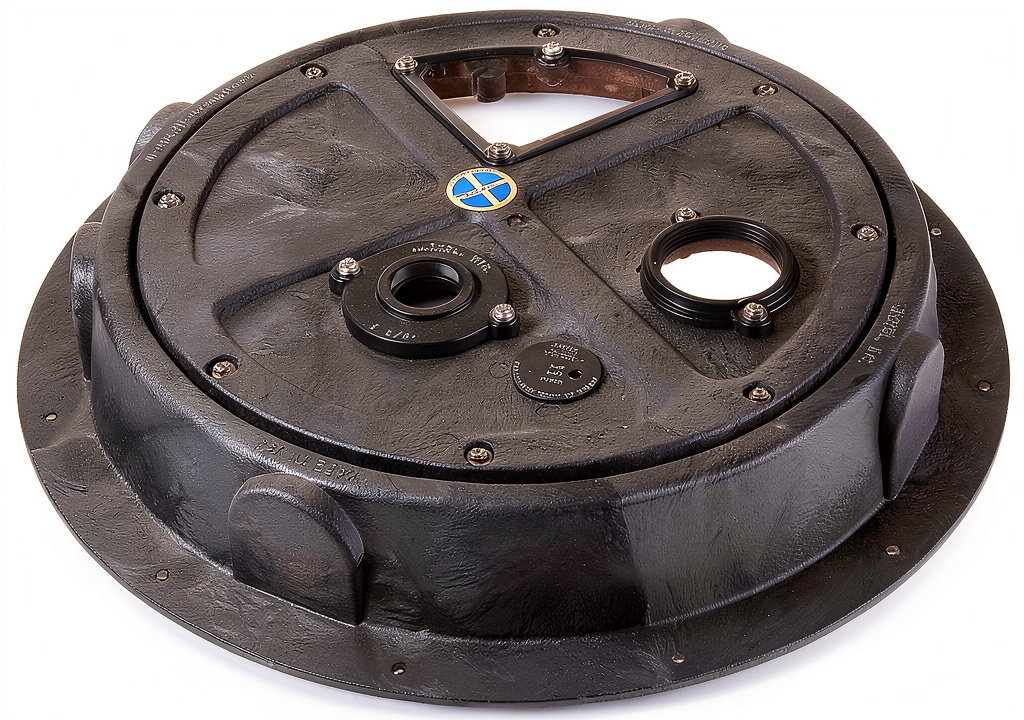 'Jackel submersible sump cover installed on a basement sump basin'