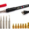 60W Digital Soldering Iron Heat Set Insert Tool with Extra Soldering Tips and Heat Set Insert Tips-0