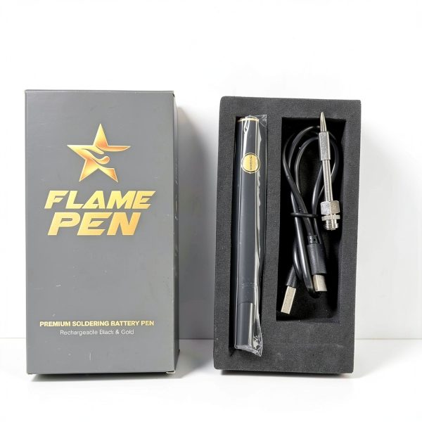 FlamePen Premium Soldering Iron 650mAh Rechargeable Pen Black Gold-5