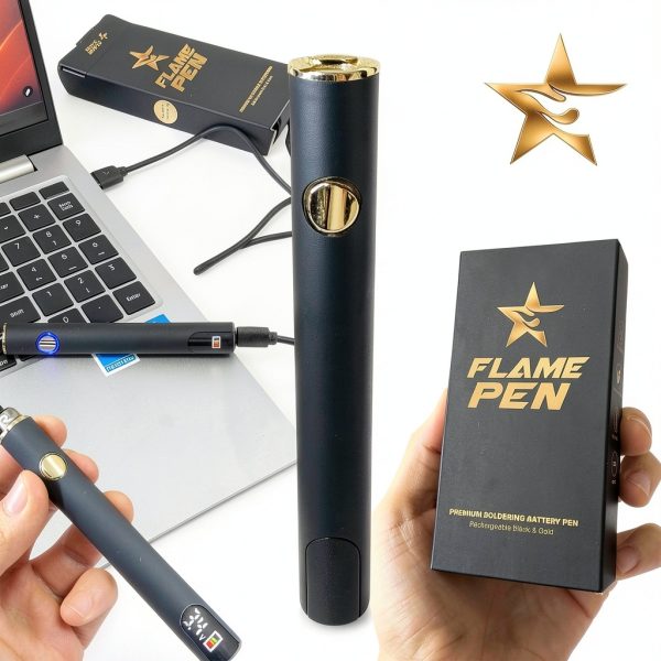 FlamePen Premium Soldering Iron 650mAh Rechargeable Pen Black Gold-1