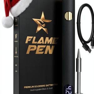 FlamePen Premium Soldering Iron 650mAh Rechargeable Pen Black Gold-0