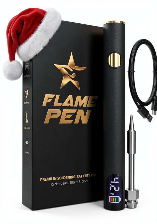 FlamePen Premium Soldering Iron 650mAh Rechargeable Pen Black Gold-0