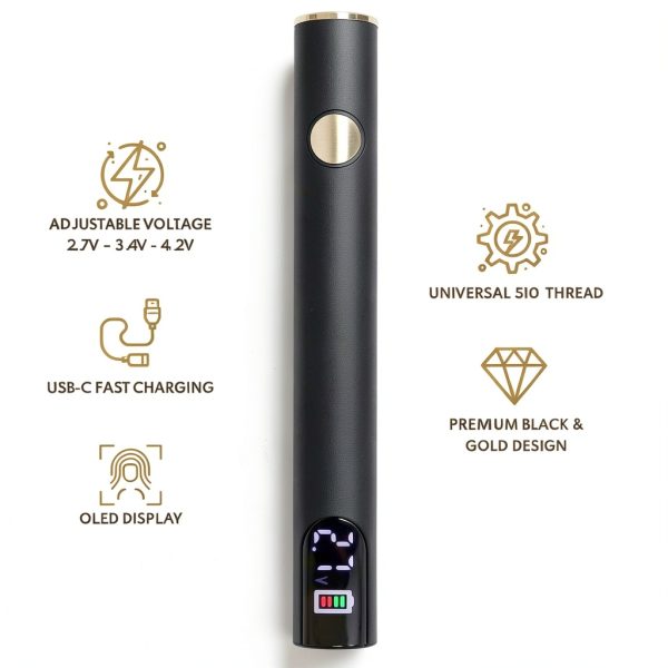 FlamePen Premium Soldering Iron 650mAh Rechargeable Pen Black Gold-7
