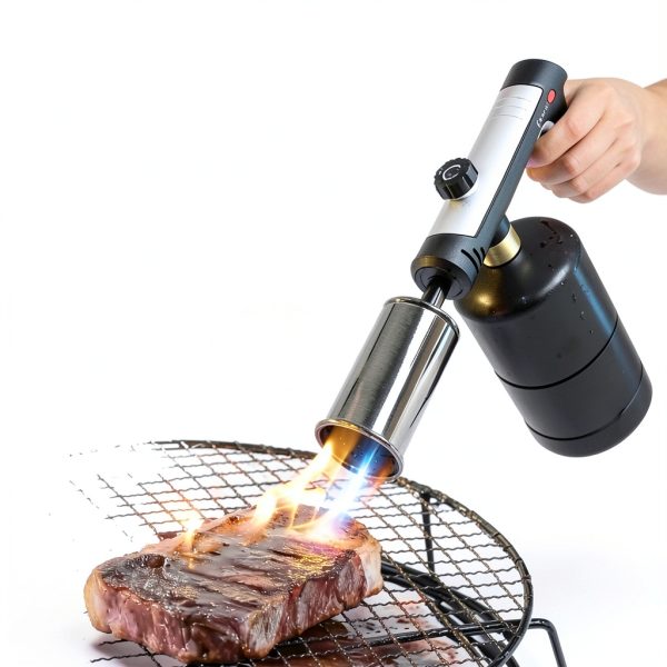 Professional Adjustable Propane Torch - 3272°F High Temp Flame, Instant Ignition for Grilling, Charcoal, Soldering & Outdoor Cooking (Works with Propane)(Propane Gas Not Included)-1