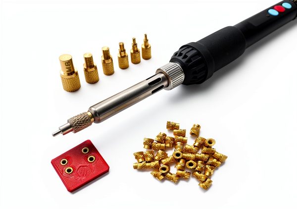 60W Digital Soldering Iron Heat Set Insert Tool with Extra Soldering Tips and Heat Set Insert Tips-4